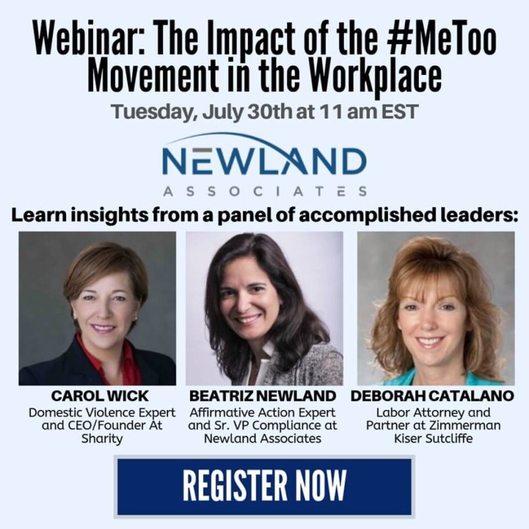 NEWS & RESOURCES | Outplacement Services Florida | FL Executive Search, Executive Recruiting Firm, Orlando Career Coaching Services me too workplace webinar